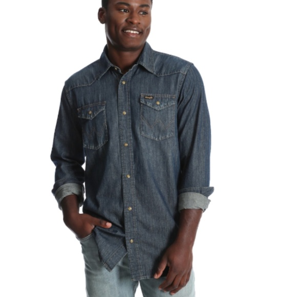 Men's Wrangler Snap-Front Western Shirt - Picture 1 of 1